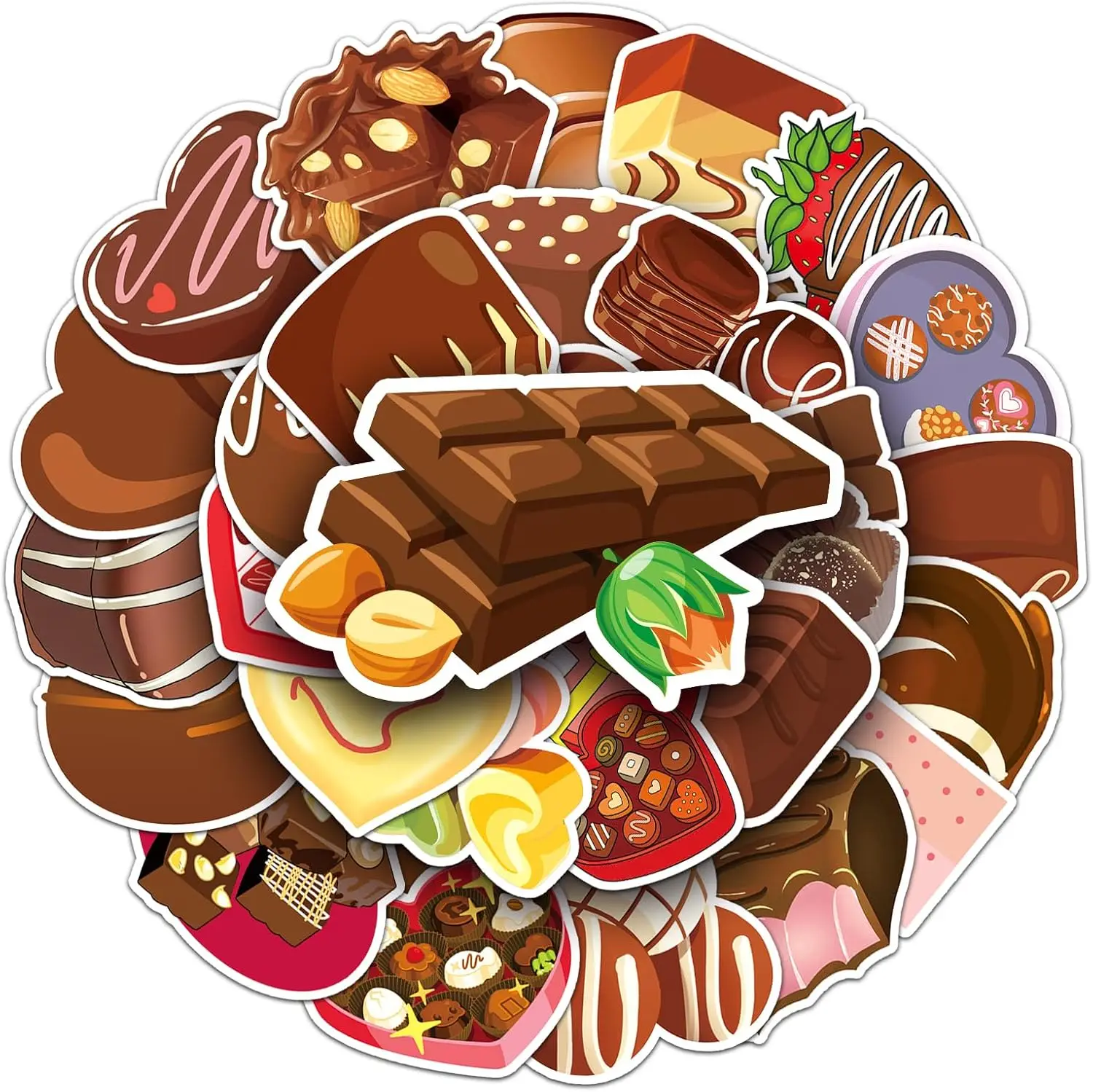 Custom Printed Chocolate Scented Scratch and Sniff Sticker Smell Delicious Food Chocolate Scented Sticker for Water Bottle Decor