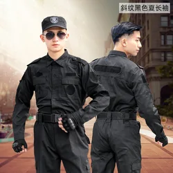 uniform spring and autumn training uniforms black overalls special training security suit summer long-sleeved