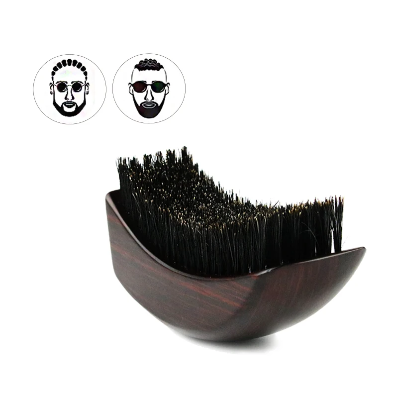 
Hot Selling Private Label Wood Handle Boar Bristle Wave Beard Brush 