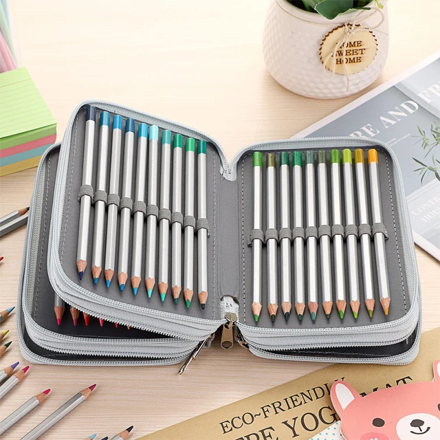 Handy Pencil Case Organizer 72 Slots Pencil Bag for Watercolor Pencil for Student