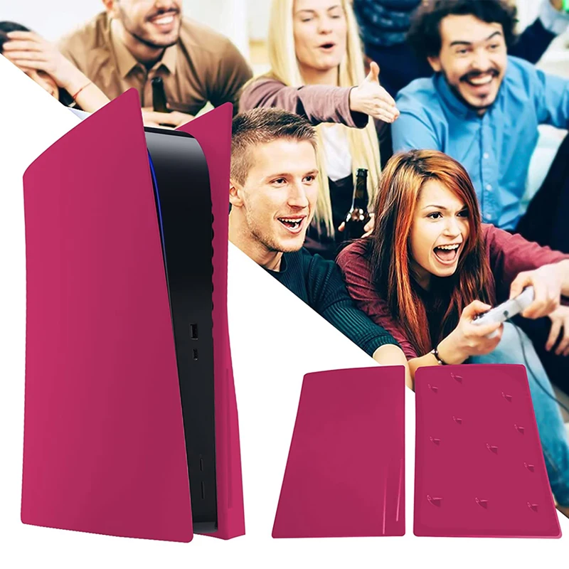 PS5 Accessories Cover Set, PS5 Controller Faceplate & Protective Shell Cover for Playstation 5 Disc Edition, Anti-Scratch Dustpr