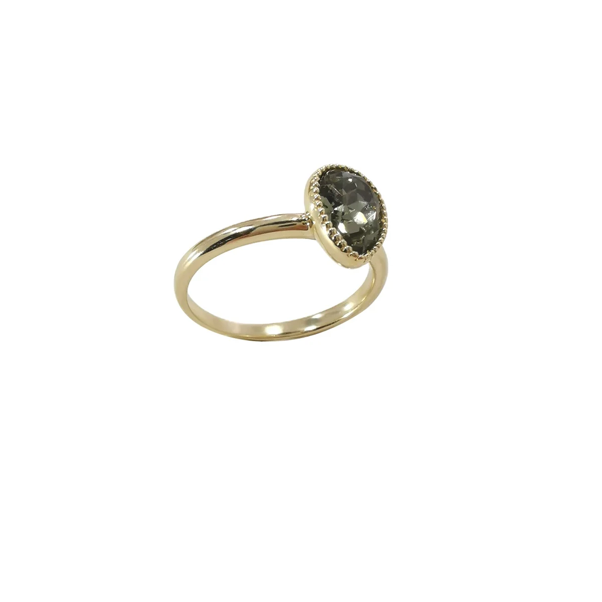 Solid 9k Rose Gold Natural Diamonds Engagement Wedding Ring Pear Crystal Ring Fine Jewelry Women