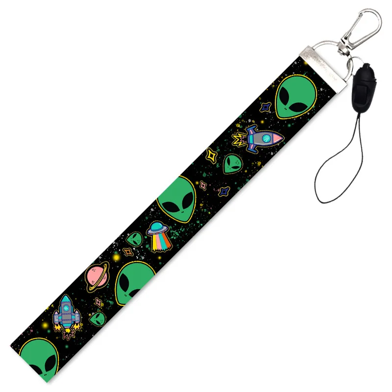 Alien Lanyard Neck Strap for key ID Card Cellphone Straps Badge Holder DIY Hanging Rope Neckband Accessories