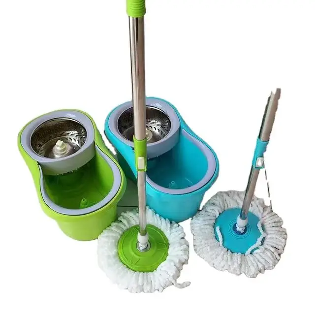 Adjustable 360 Degree Rotating Microfiber Magic Spin Mop and Bucket Set Clean Floor with Customizable Head and Handle