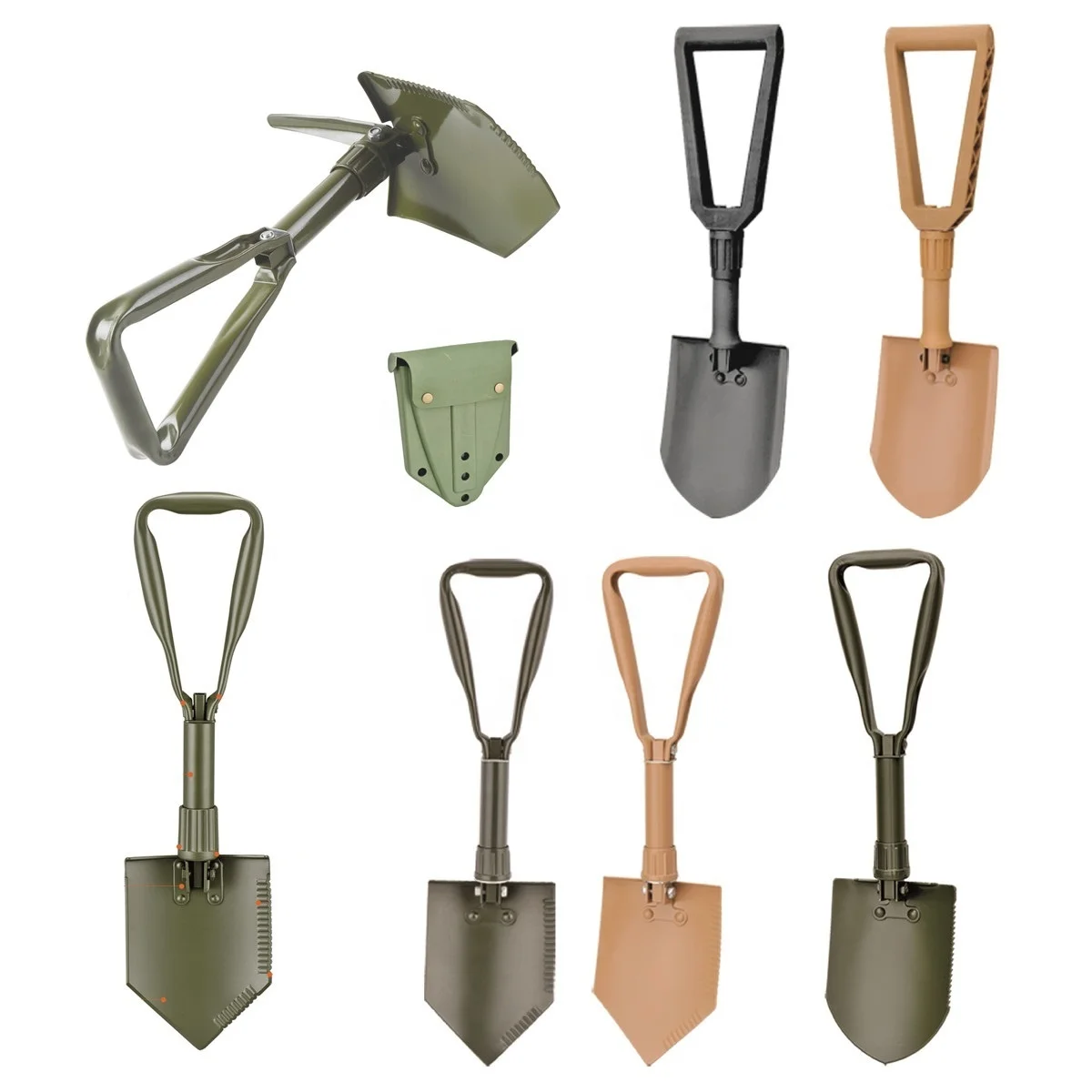 
301 NATO Military DESIGN army steel Shovel foldable with Nylon PLASTIC Handle 