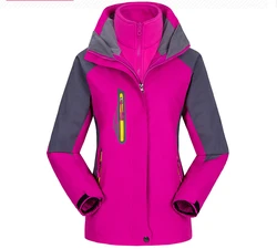 Customized High Quality 3 In 1 Waterproof Windbreaker Breathable Skiing Jacket Mens Snow Sport Jacket