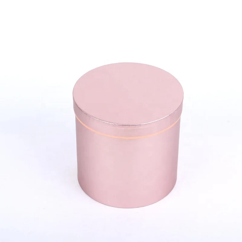 Custom gold foil cardboard round tube box Wholesale cheap paper cylinder flower boxes