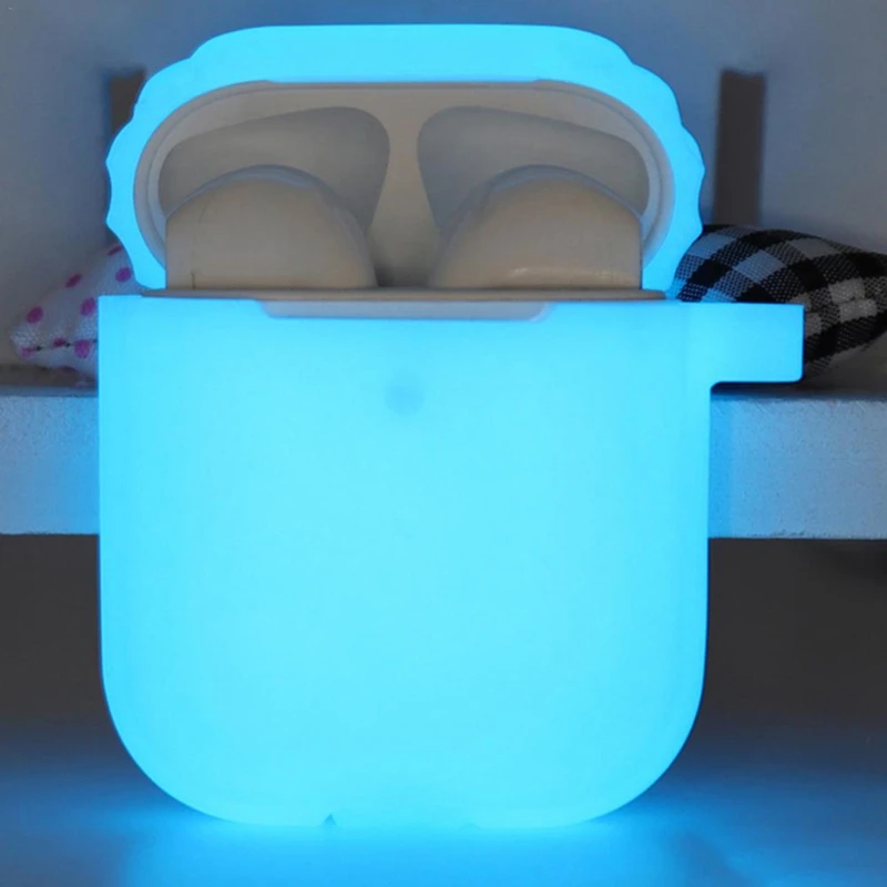 Аксессуары для air pod, высококачественный светящийся в темноте чехол, силиконовый светящийся защитный чехол для air pod, чехол