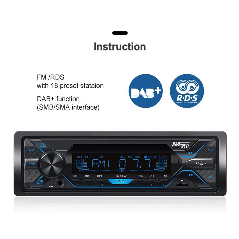 Fixed Car Universal Auto Radio 12v Bluetooth-enabled Fm Car Radio Mp3 Player