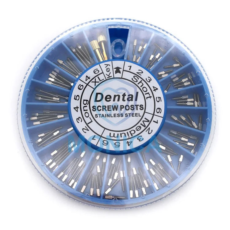 Dental Stainless steel screw post / Dental Conical screw post 120pcs/kit