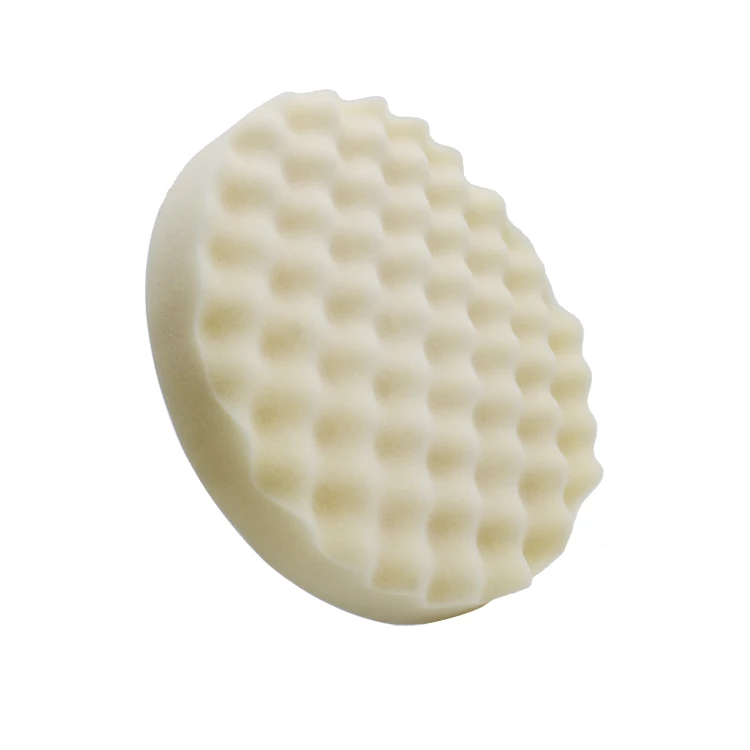 8 Inch Wave Automotive Polishing Pads White Waffle Dual Action Polisher Pads Polishing Pads
