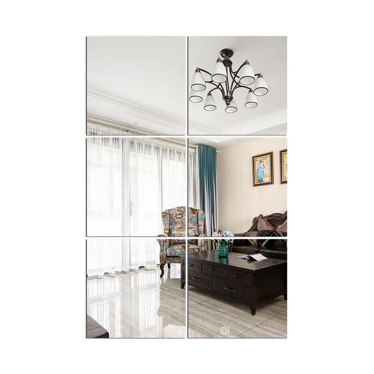 Lens wall pasted soft mirror self-adhesive background wall decorative mirror bathroom bedroom makeup mirror