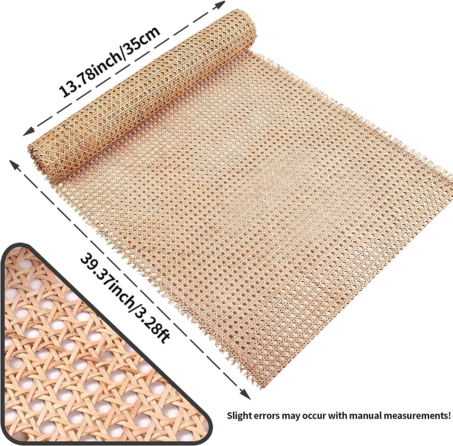 Factory wholesale natural rattan rolls natural rattan raw material rattan cane webbing roll