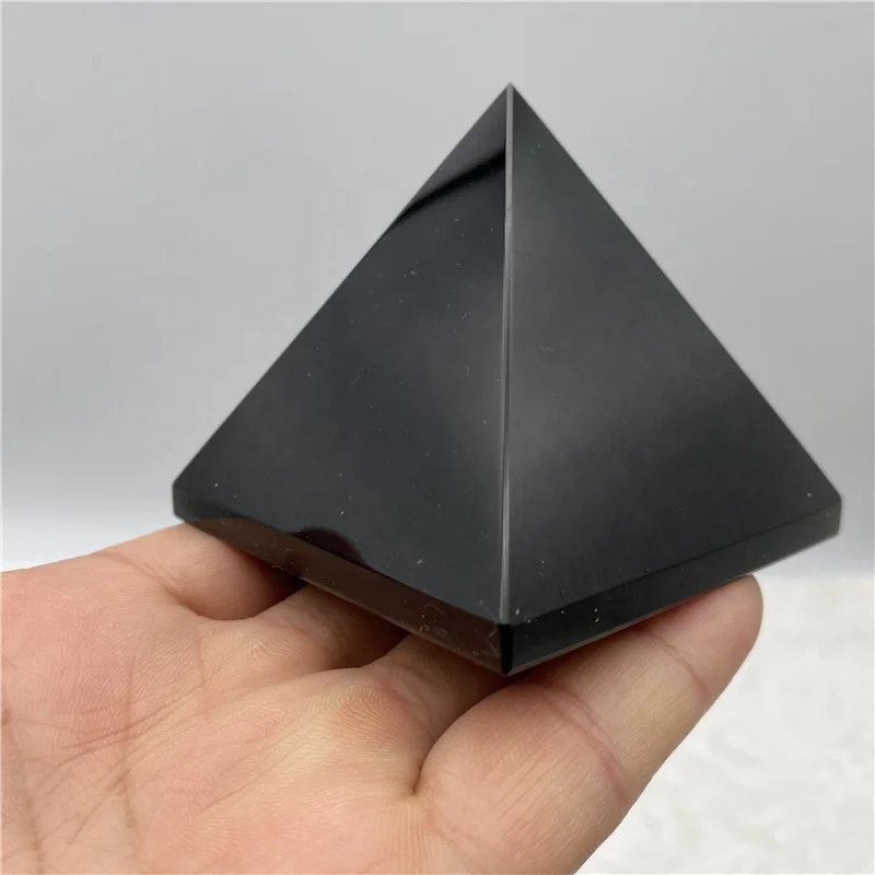 Wholesale Natural Crystal Pyramid Meditation Obsidian Pyramid For Home Decor