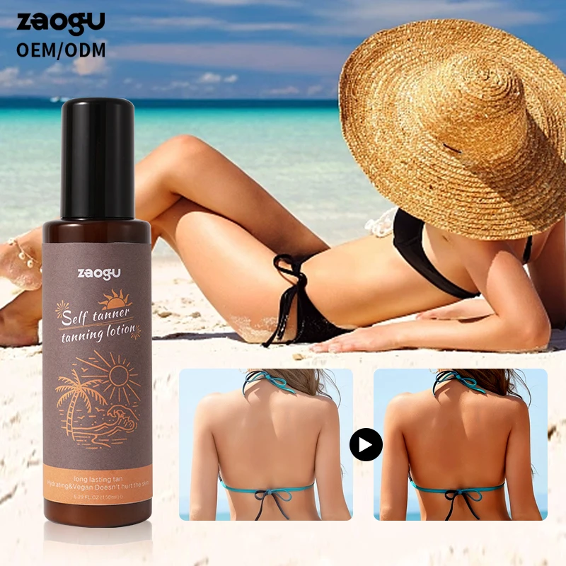 Private Label Customized Natural Accelerate Sun Self-tanning Lotion Tan Dark Sunbed Sun Tan Lotion