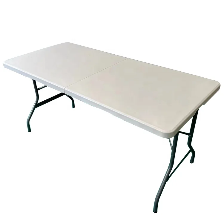 Outdoor HDPE rectangular plastic folding table for wedding events