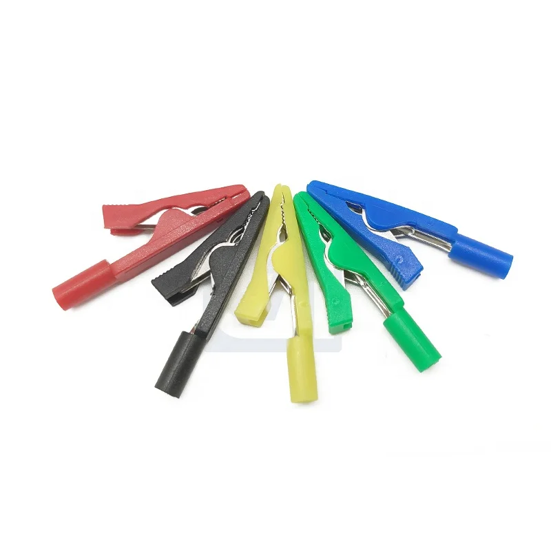 10A 41.5MM PA Nickel Plated Brass Nylon 2mm Hole For Connection Alligator Clip