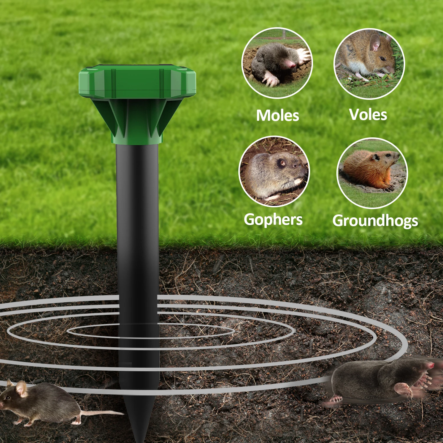 X-PEST AR32 Ultrasonic Power Solar gopher mole Animal Repeller Outdoor Waterproof IP65 For Garden