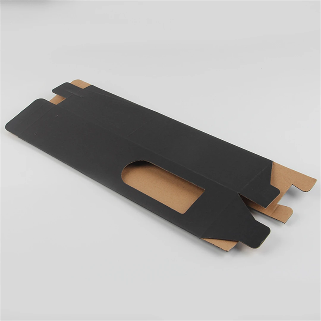 Guangdong black kraft paper box custom paper black red wine gift box packaging