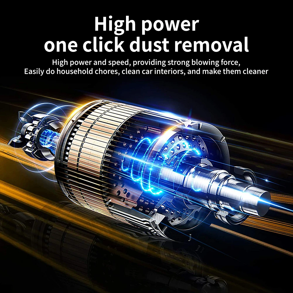 White Vacuum Cleaner and Air duster Rechargeable Electric Car Cleaning tool electric dust blower handheld vacuum cleaner