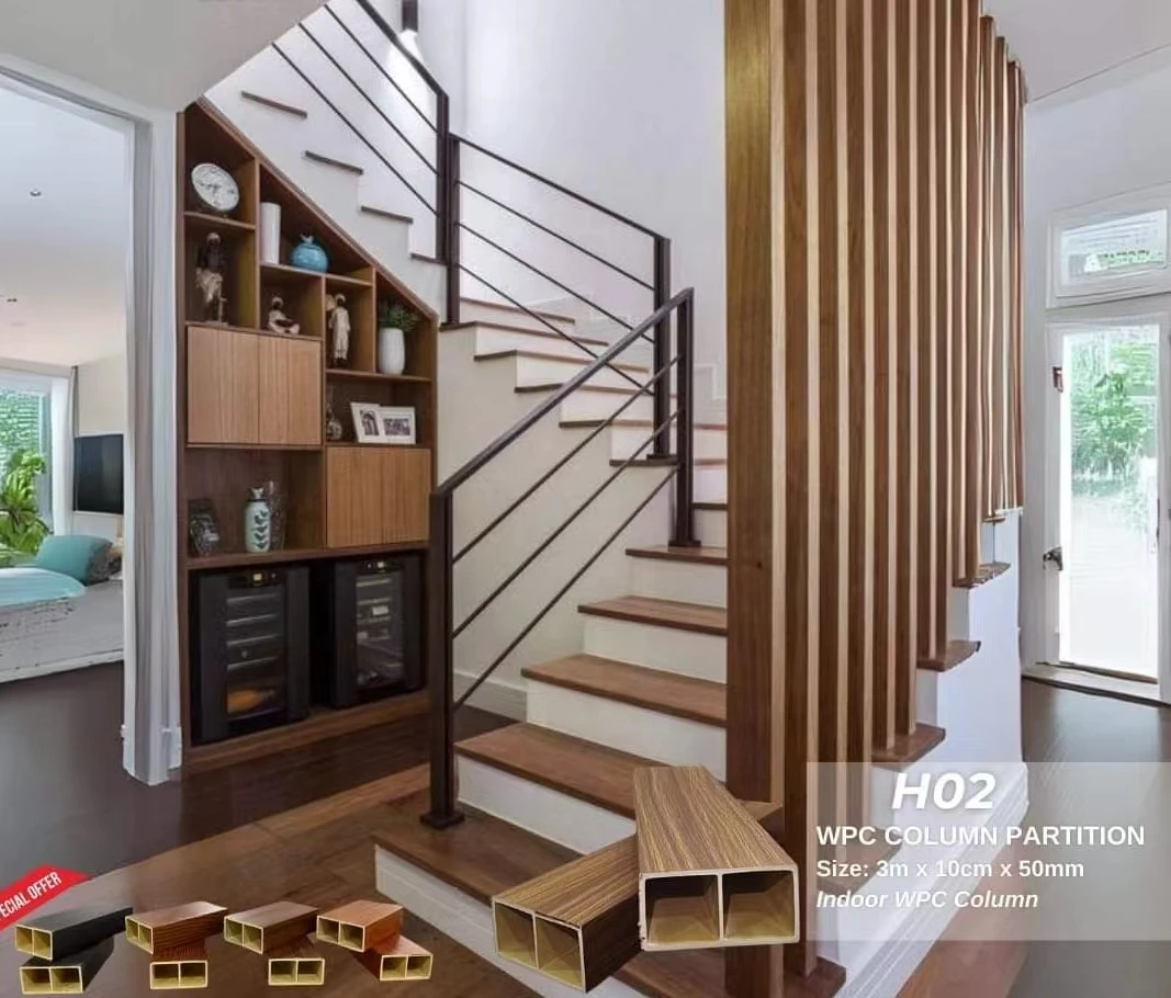 360 rotate Room  Divider WPC Partition Wall  WPC Column Partition