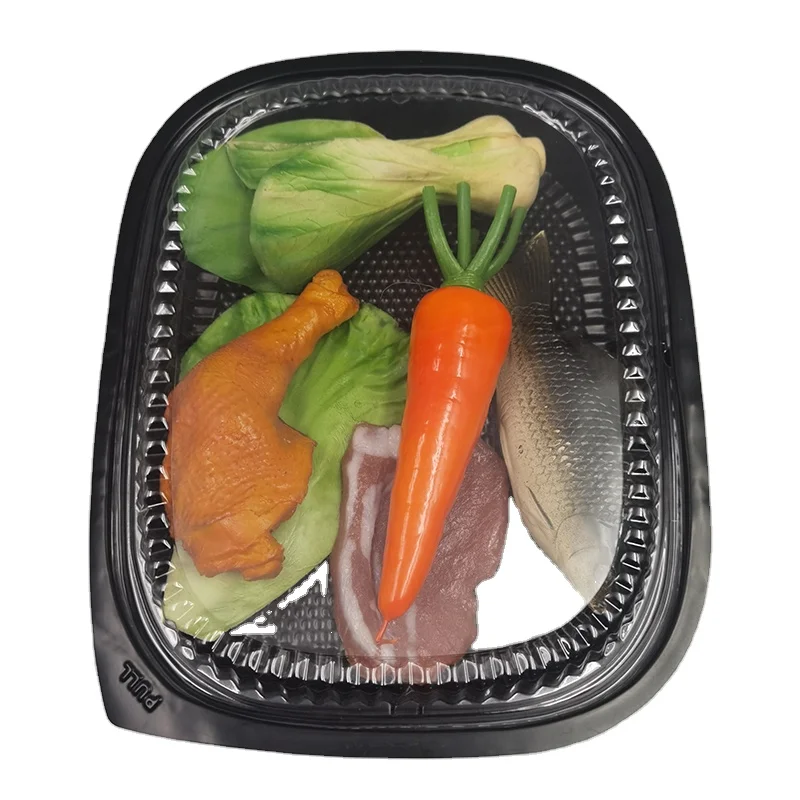 1/2/3 compartment pp plastic customized disposable food tray, microwave heating, takeout lunch box with transparent cover