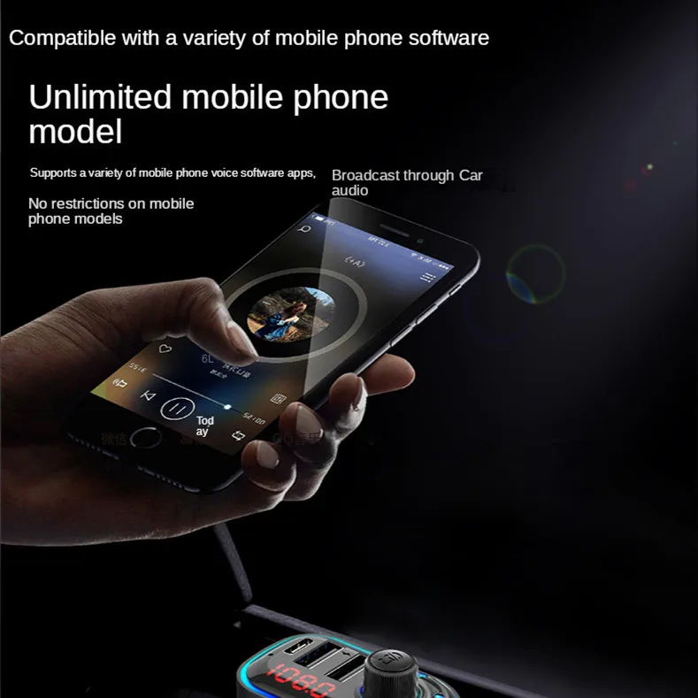 Fm Transmitter Bluetooths Wireless Car Charger Mount Car Mp3 Player