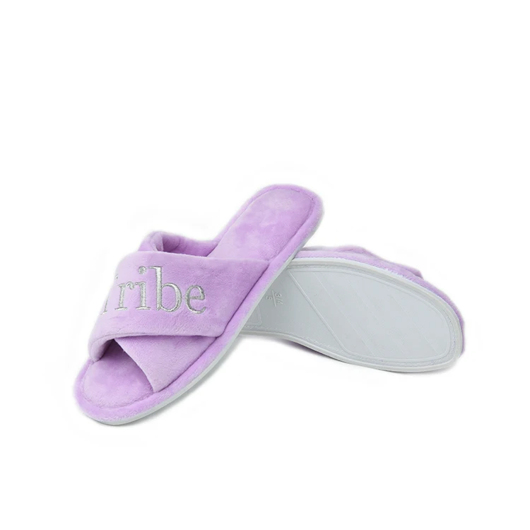  2021 High Quality Customized Wedding Party Bride Cross Strap Slippers Indoor Bedroom Women