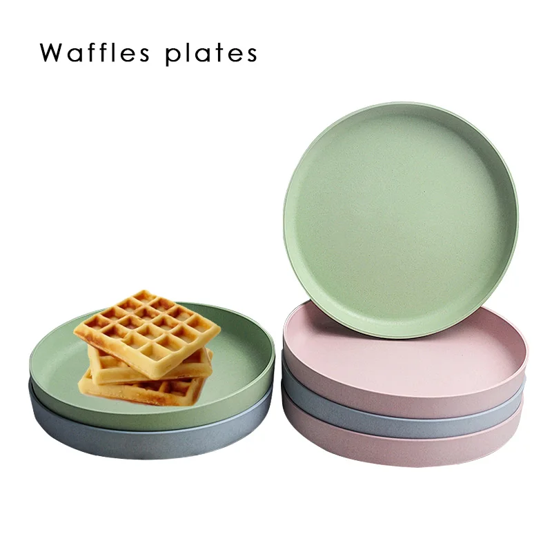 8 inch deep raised plate Serving, Salad, Dinner Plate Microwave, Oven, Dishwasher Safe waffles plates
