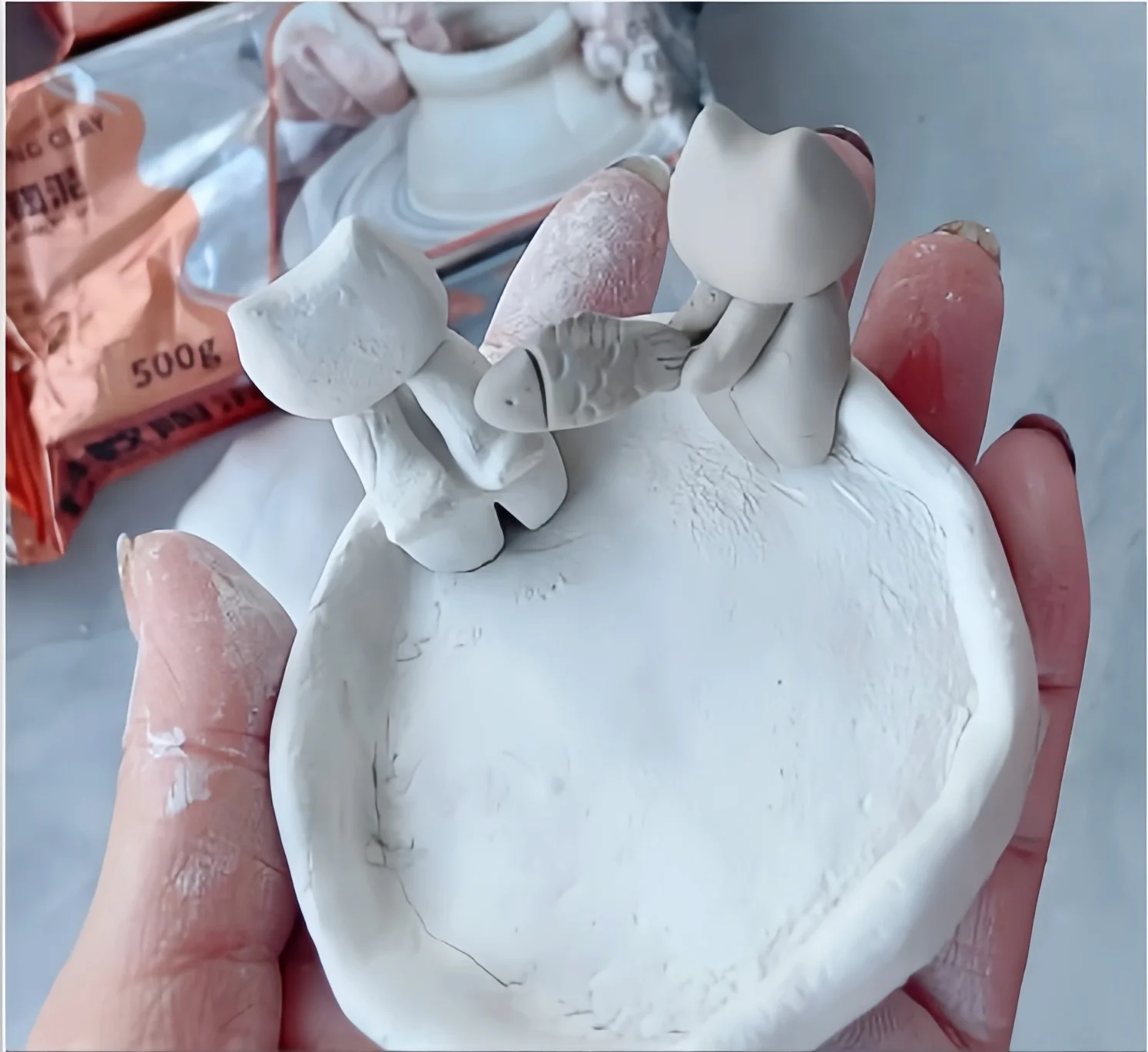 Malleable 500g Pottery Clay for Modelling Clay Sculpting