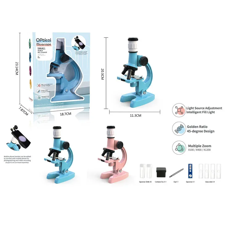 100x-1200x Portable Microscope Magnifying Glass For Kids Education Portable Toy Microscope For Mobile