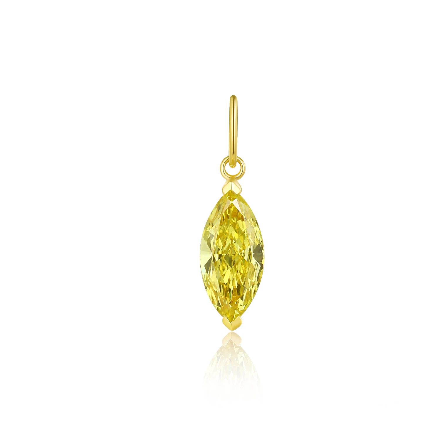 Кулон Marquise Cut K позолоченный 0.5CT синтетический желтый бриллиант кулон маркиза очарование ювелирные изделия аксессуары