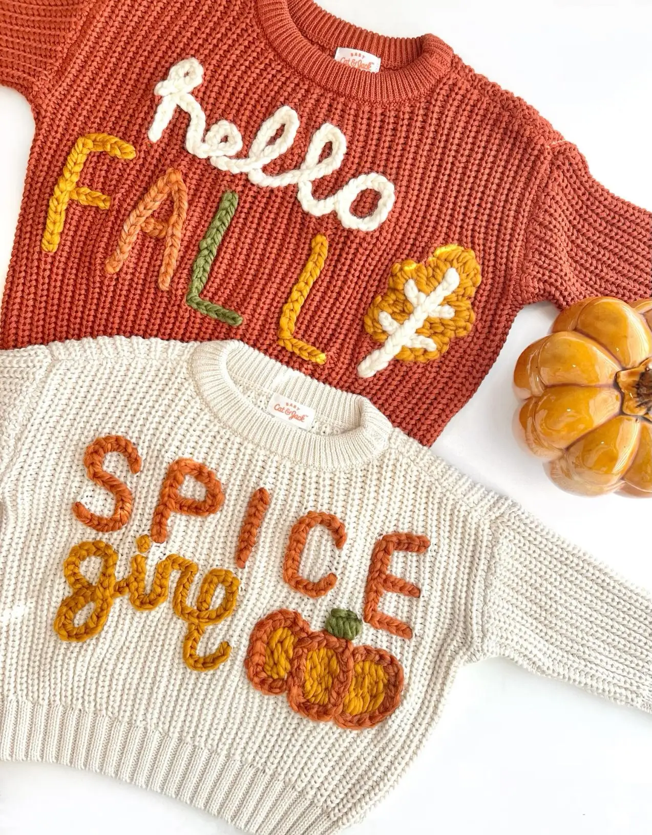 Personalized Hand Embroidery Holiday Valentine Halloween Name Knit Name Baby And Toddler Sweaters