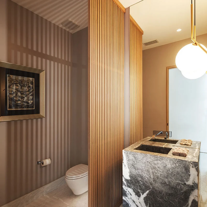 Hollow Mahogany Wood Lumber Wood Composite Timber Tube 75*50mm Best Price Building Materials