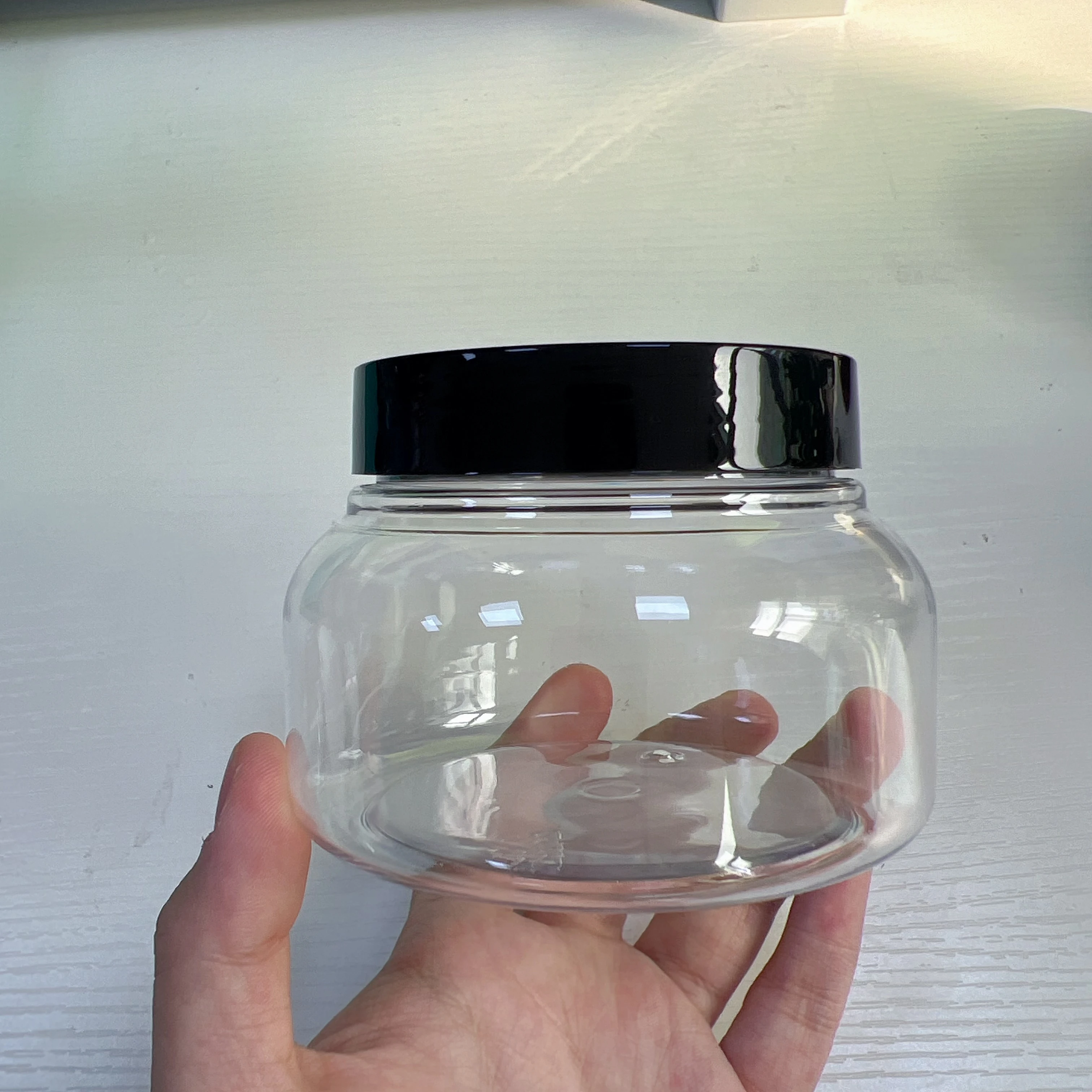 Body Scrub Jars 8oz Clear Plastic Jars with Lids Sugar Scrub Containers Empty Container Low Profile Jars for Body Butter
