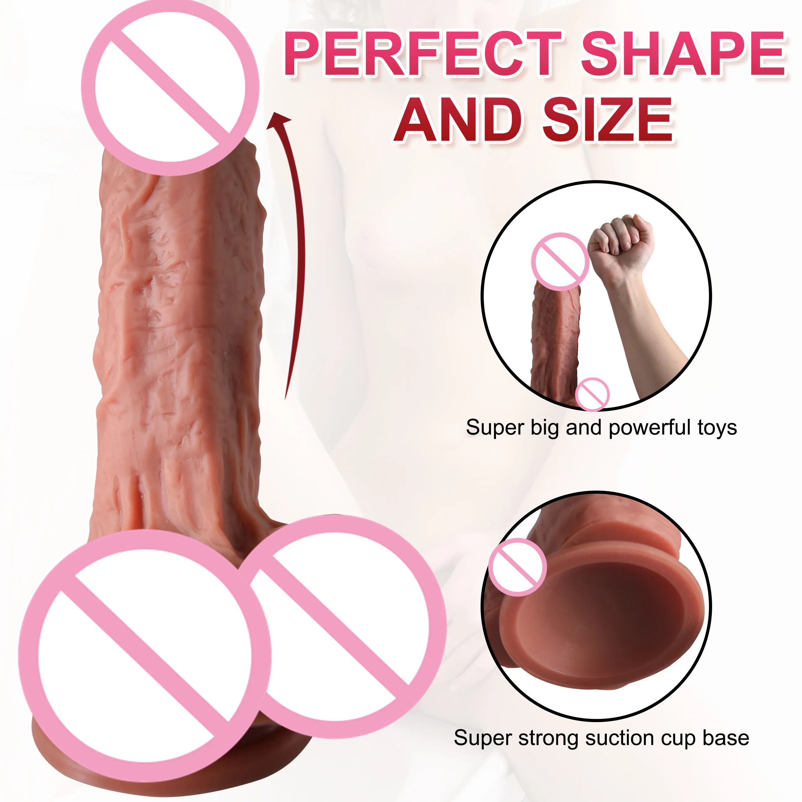 Medical Silicone Toy Sex Adult Products Big Artificial Realistic Huge Penis Man Dildo For Women Vagina