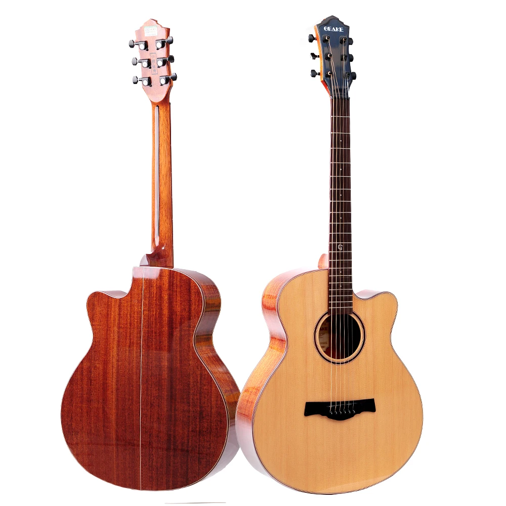 Geake G-102C 40-дюймовая твердая Акустическая гитара высокого качества из розового дерева красного специальный дизайн недорогой