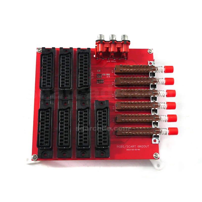 6 в 2 выходном порте RGB Scart/RCA/компонентный коммутатор 6 way scort (EUR) in и way out Switch видео конвертер