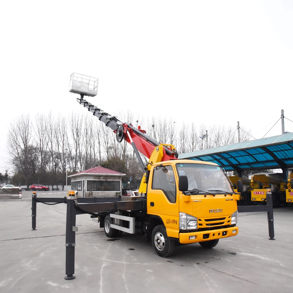 Factory Supply Ladder Forklift Truck Chinese Lugong Brand Aerial Work Platform Lift Capacity