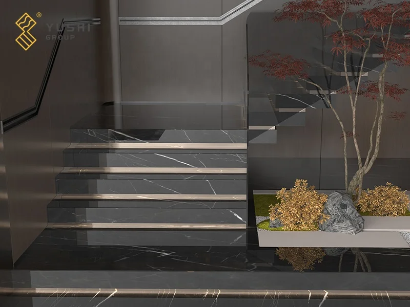 Yushi Group Marble slabs for wall and table and flooring Nero Marquina marble slabs roof tiles mexican tiles
