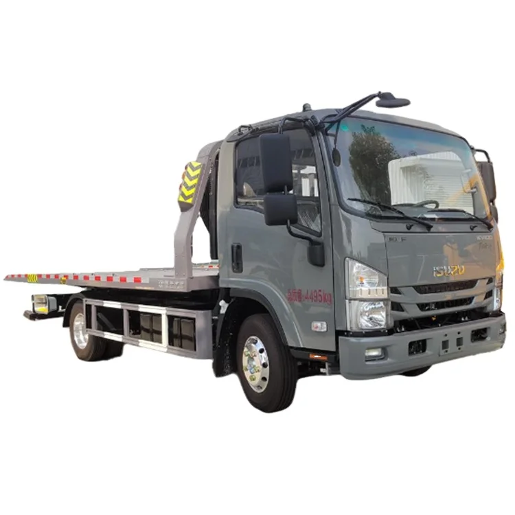 Isuzu Euro5 6 Flatbed Wrecker Truck 5 Ton Rescue Wrecker Truck Factory Price Flatbed Tow Truck 120hp Quality Assurance For Sale