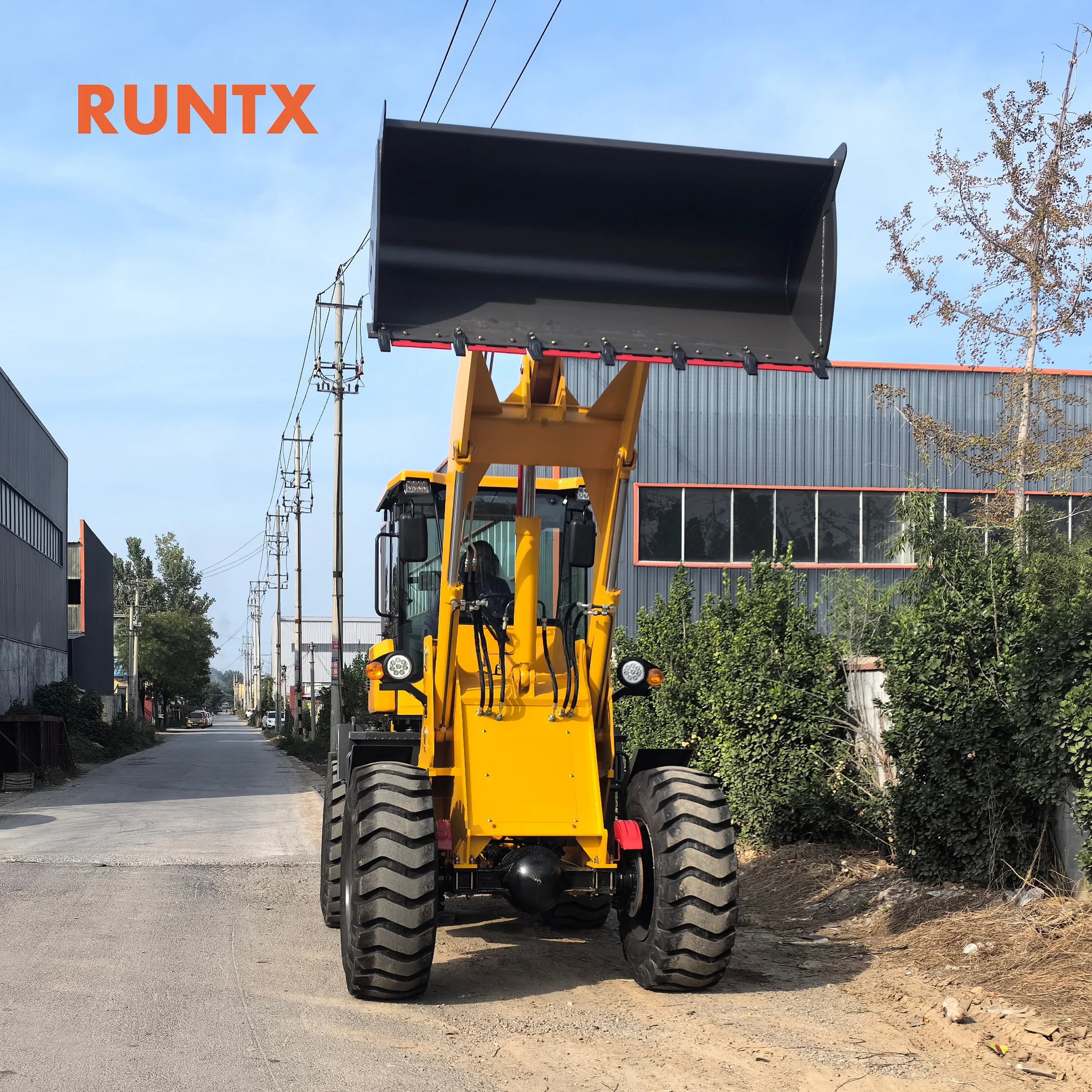 RUNTX Китай одобренный CE 1 7 м3 объем ковша колесный погрузчик 3 тонны 5 тонн для продажи