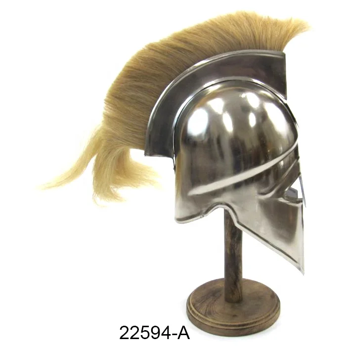 High Quality Greek Corinthian Armor Helmet with Golden Plated Medieval armor Helmet for Decor Knight Armor Helmet