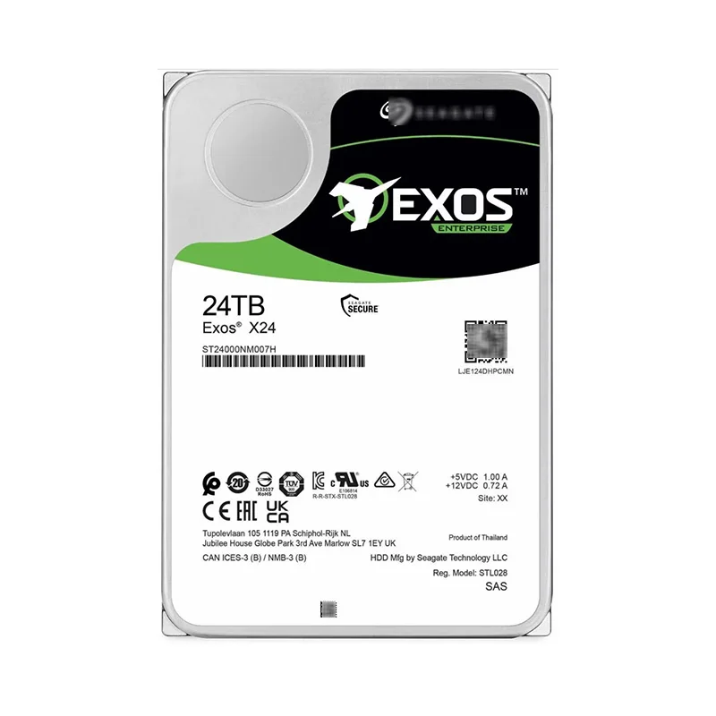 In Stock Distribution Enterprise Internal 24TB Hard Disk Drive 7200 RPM 3.5 Inch SAS ST24000NM007H SATA ST24000NM002H HDD