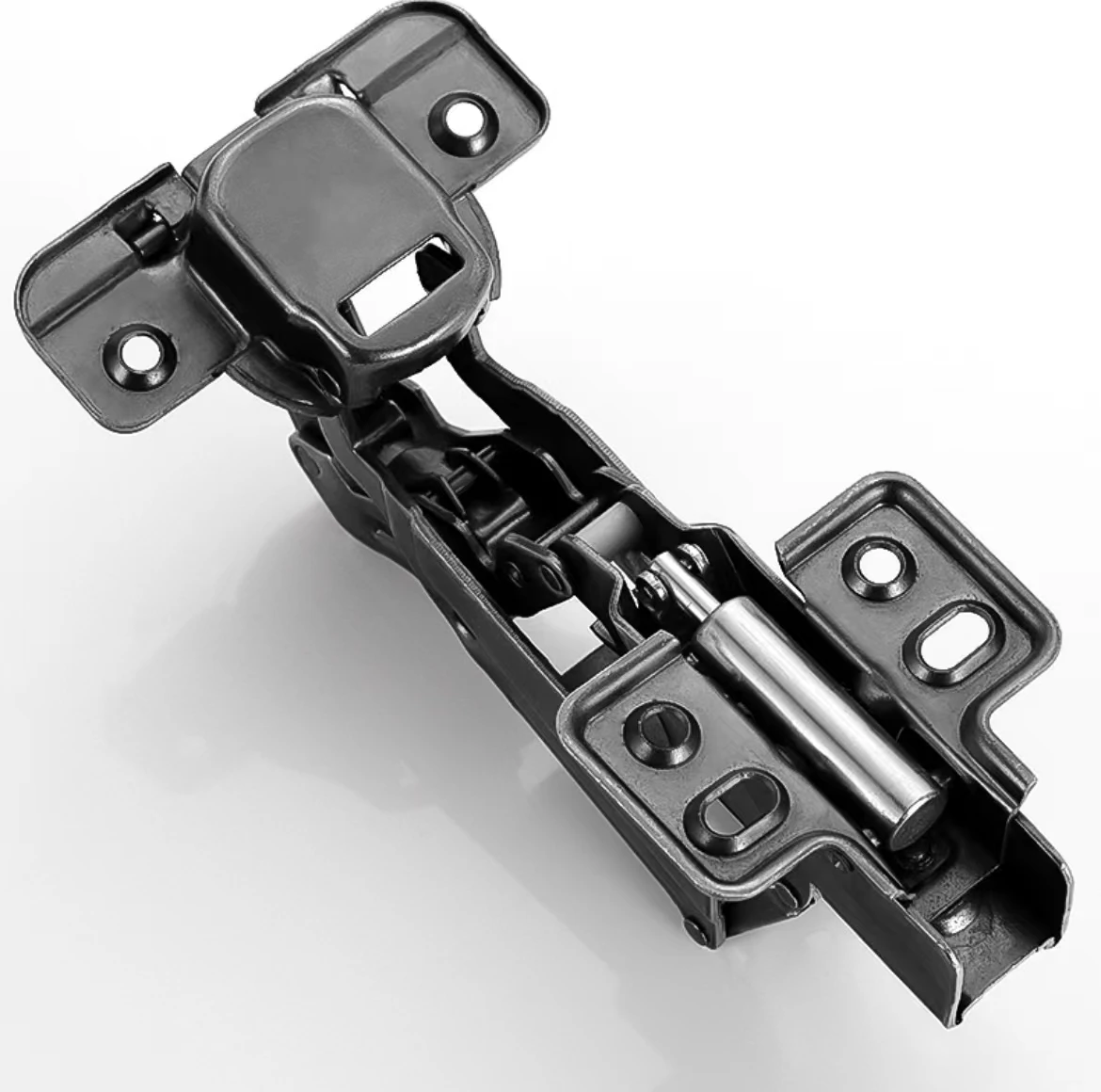 Nickel Electroplating Ash Black hinge cabinet Wardrobe spring mute thickened hinge furniture hardware