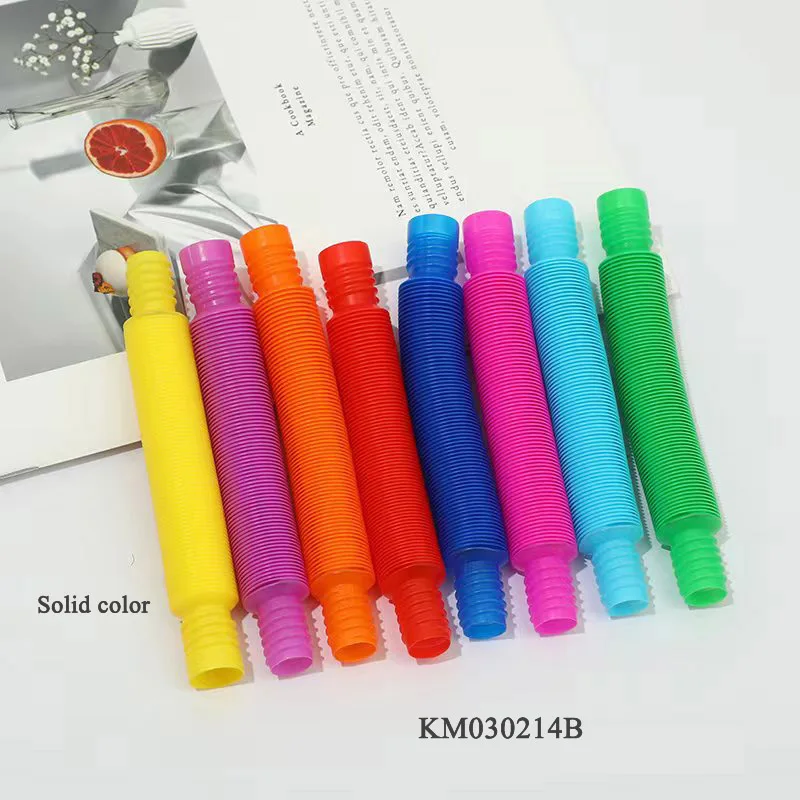 Colorful telescopic Pop tube pressure-reducing sensory toys for children