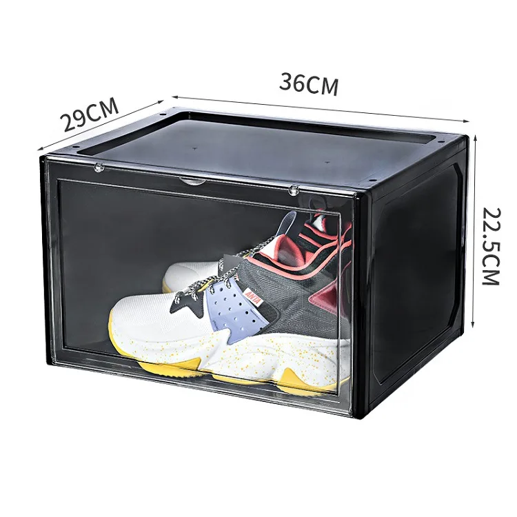 Rectangle Stacking Acrylic Shoe Box Container Transparent Portable Organizer Plastic Shoe Box