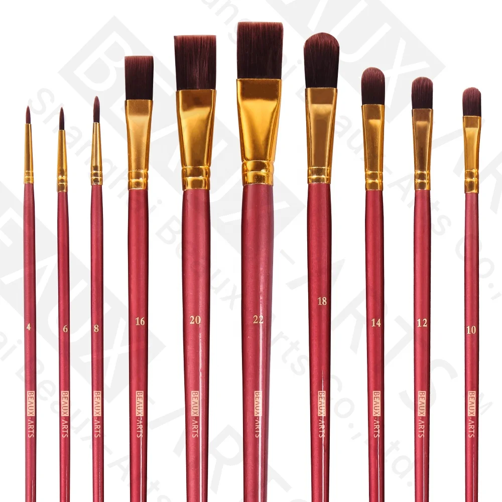 Synthetic Hair Artist Paint Brush Tube Set Roll-Up Cotton Canvas Case Acrylic Watercolor Oil Gouache Painting Paintbrush