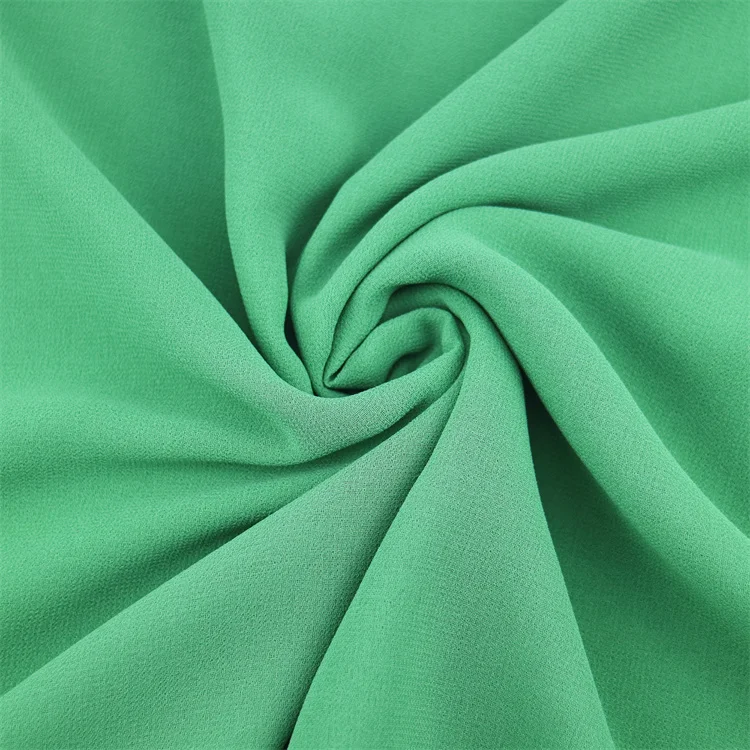 Pure Color 100% Polyester Composite Wire Chiffon Fabric For Dress Clothing