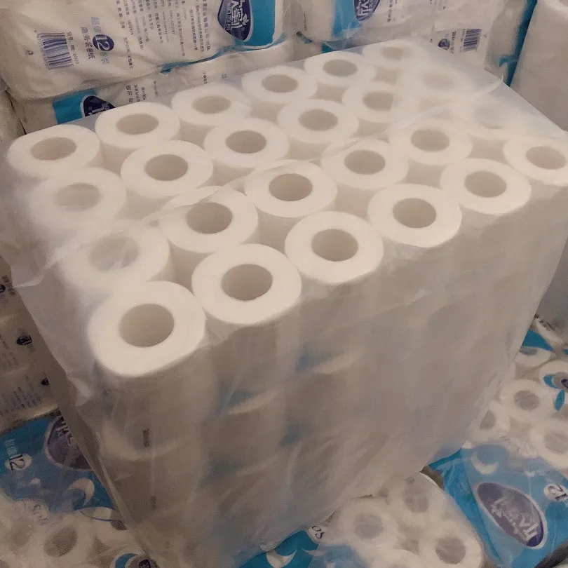 3/4 ply 100% virgin wood pulp Wholesale toilet paper hot selling toilet tissue custom logo OEM  bathroom tissue